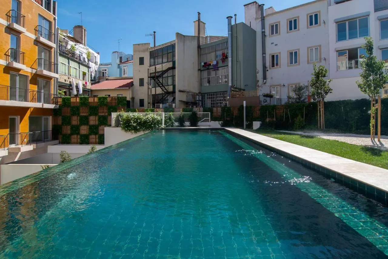 Bright 1 Bdr Apartment W/ Pool View By Lovelystay Лиссабон Португалия